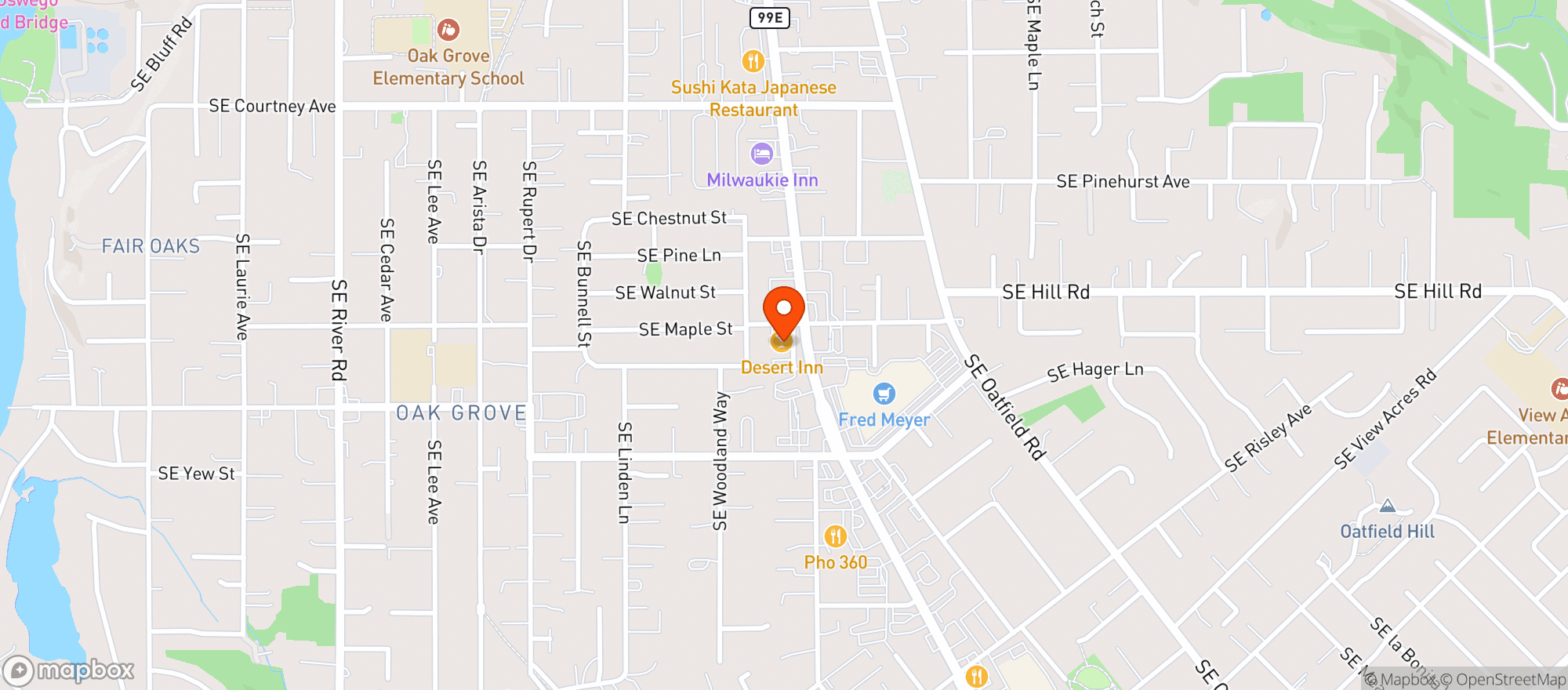 Map showing Desert Inn