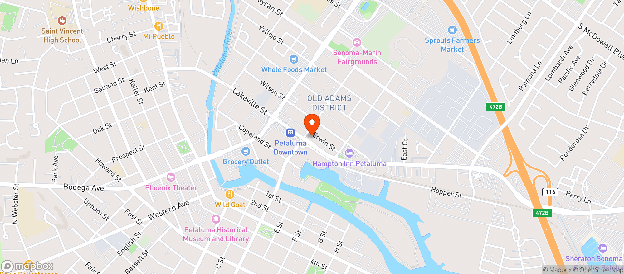 Map showing Wilibees Wines & Spirits