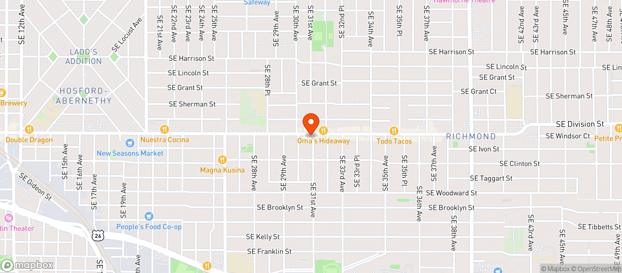 Map showing Imperial Bottle Shop And Taproom