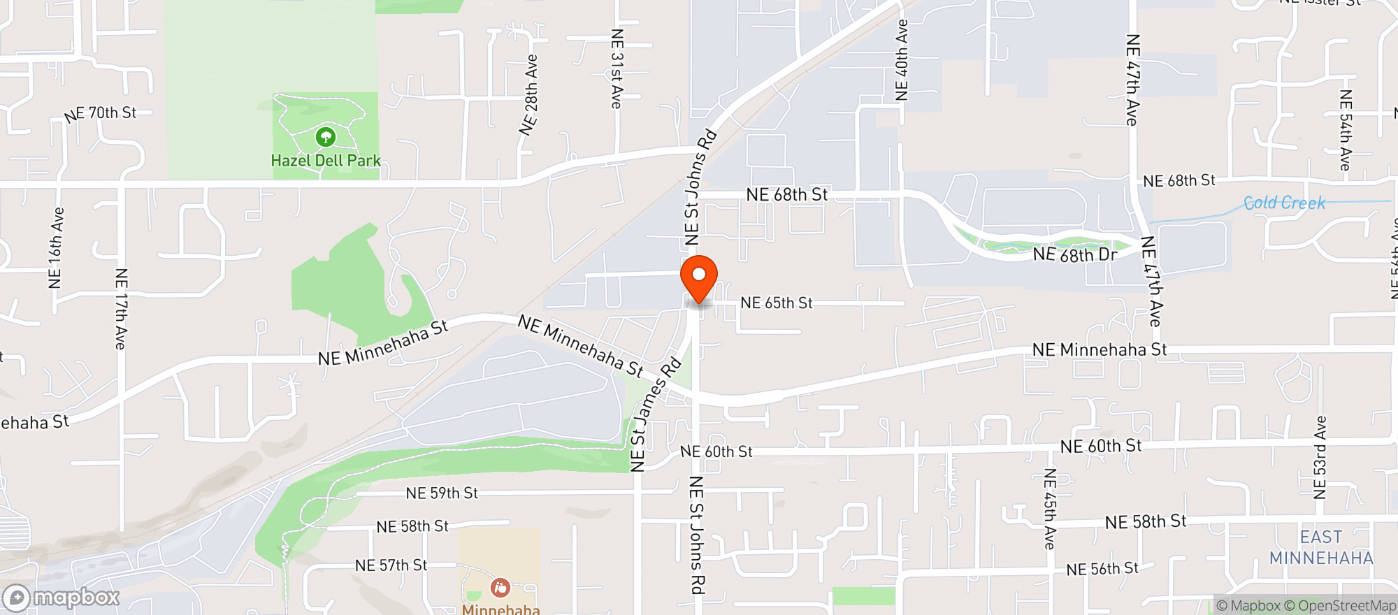 Map showing Korner St Bar & Grill