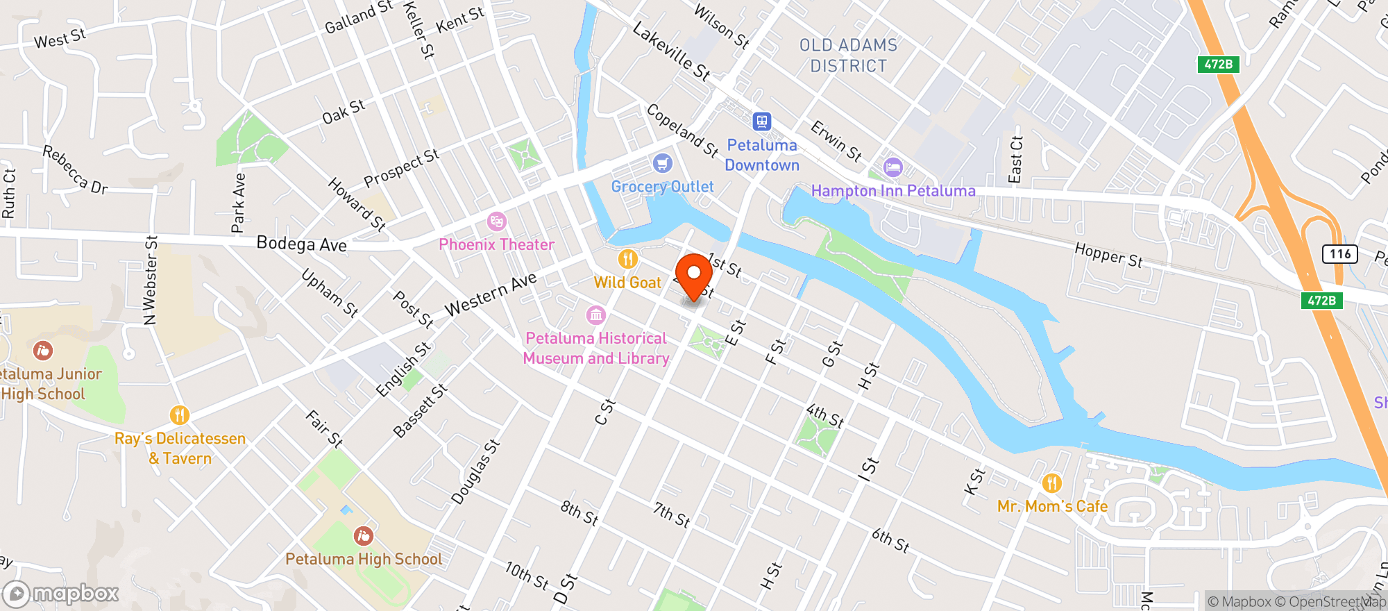 Map showing La Dolce Vita Wine Lounge