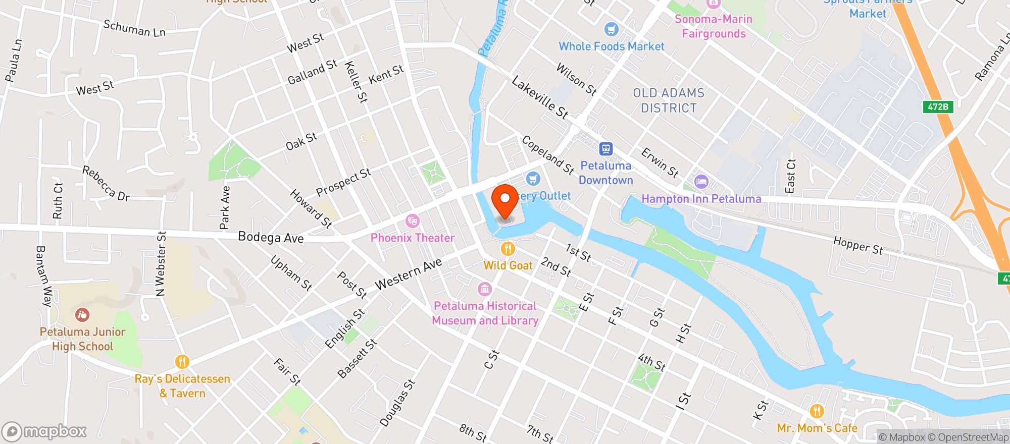 Map showing Luma Bar And Eatery