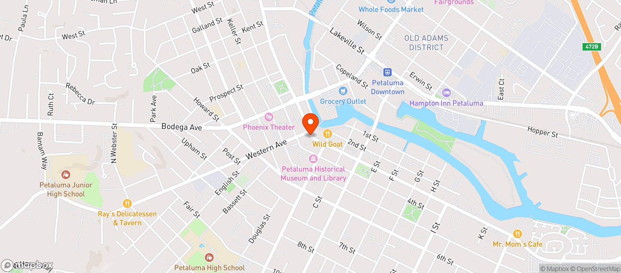 Map showing Old Chicago Pizza