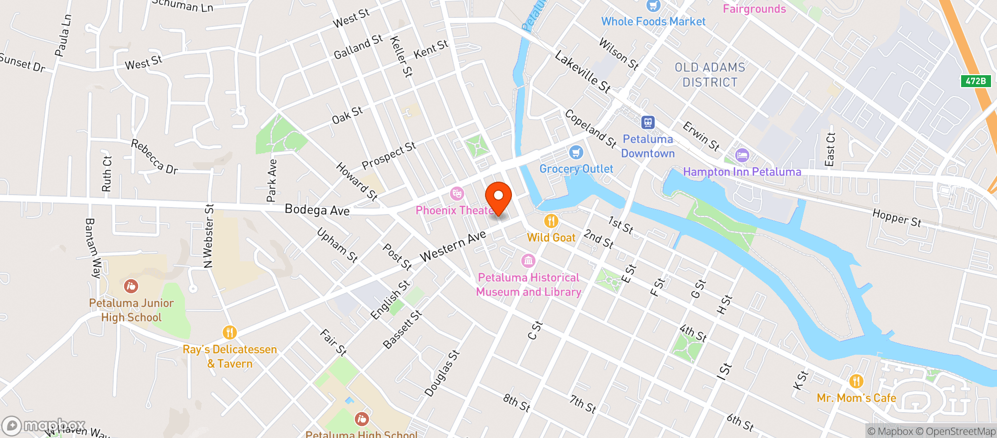 Map showing Mi Pueblo Taqueria