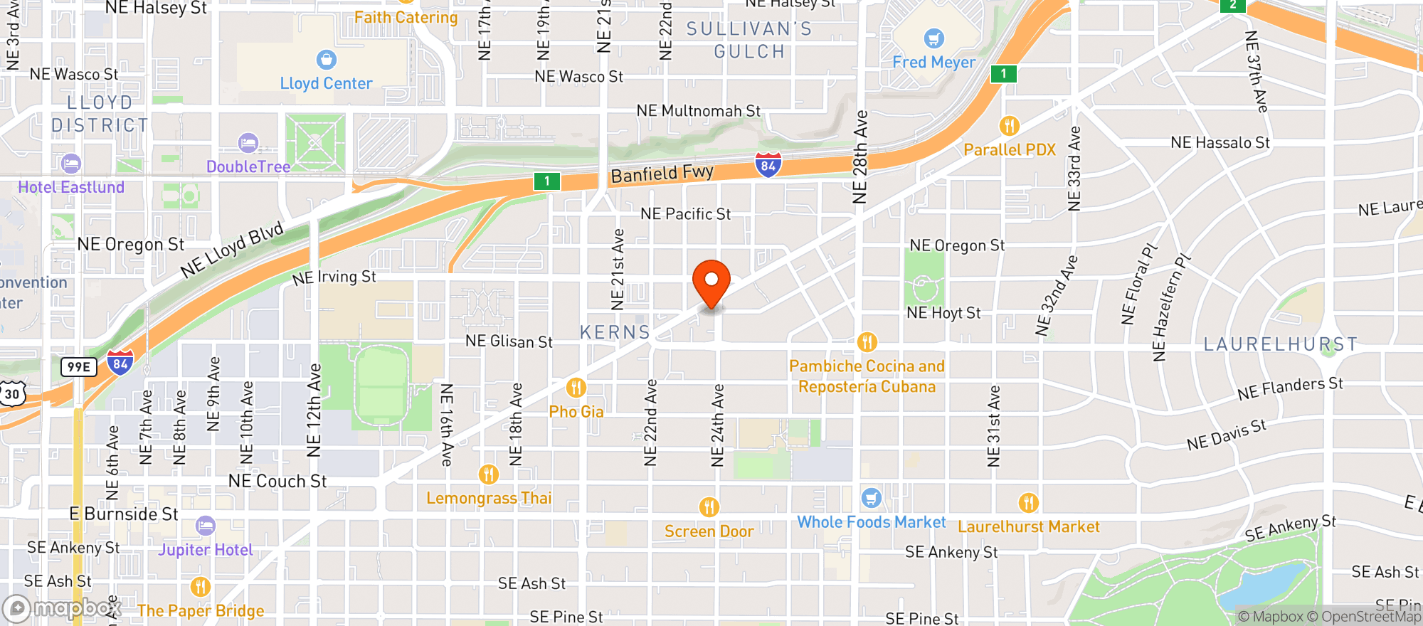Map showing Providore Fine Foods