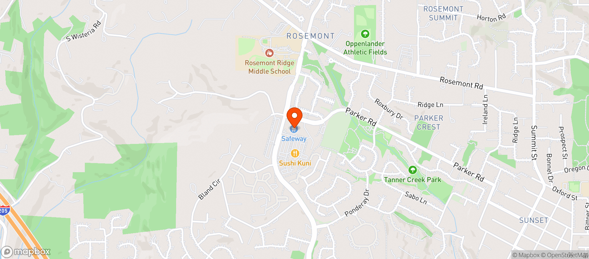 Map showing Safeway #1713 West Linn