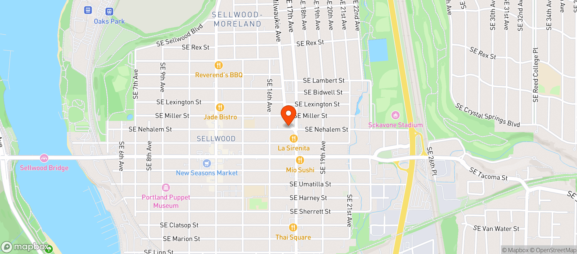 Map showing Moreland Ale House