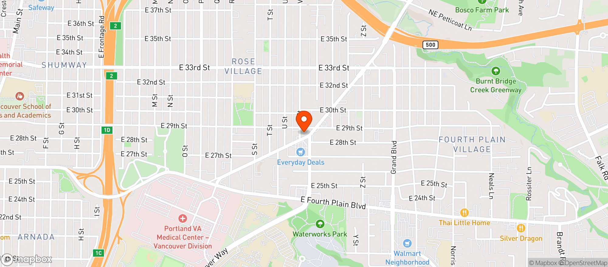 Map showing China Cook Restaurant