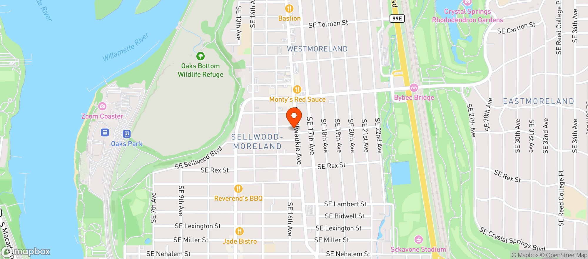 Map showing West Moreland Liquor Store