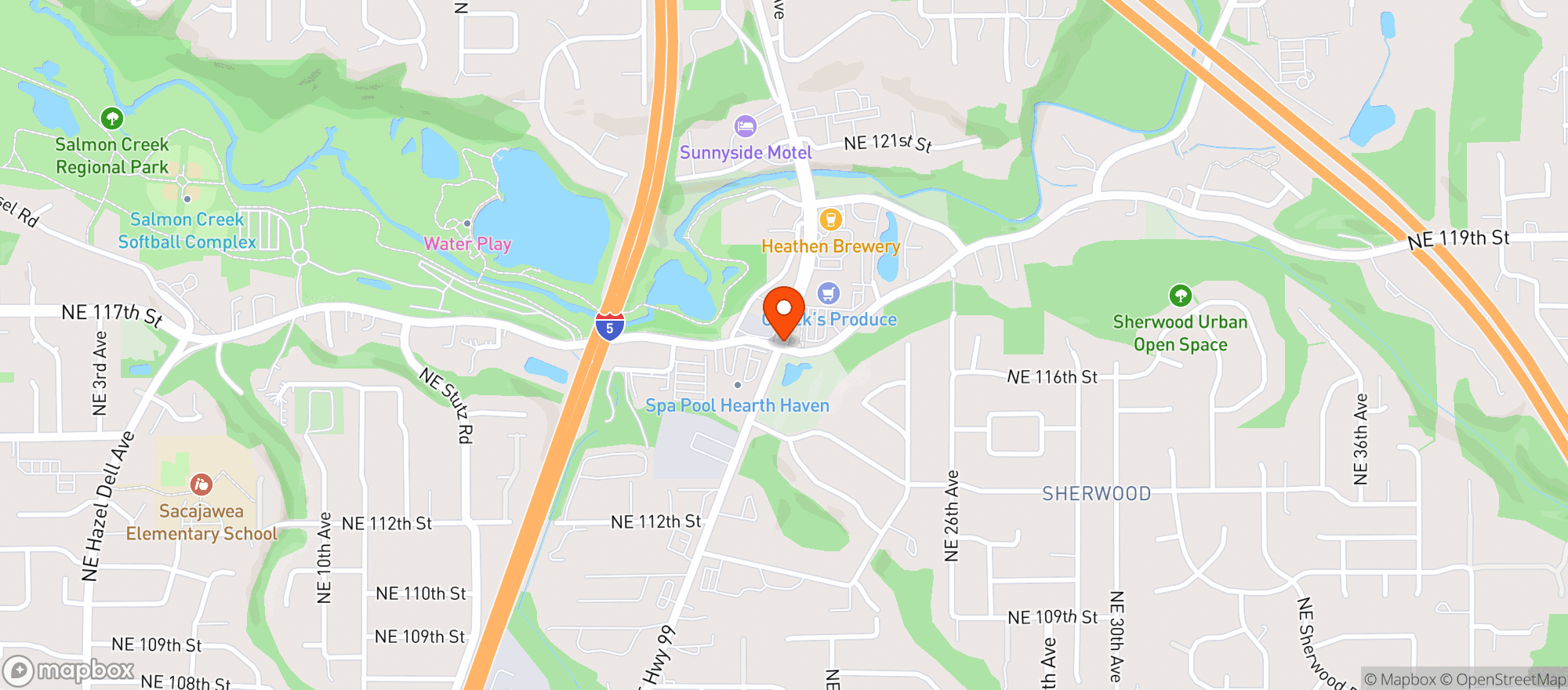 Map showing Chucks Produce And Street Market - 2 - Salmon Creek