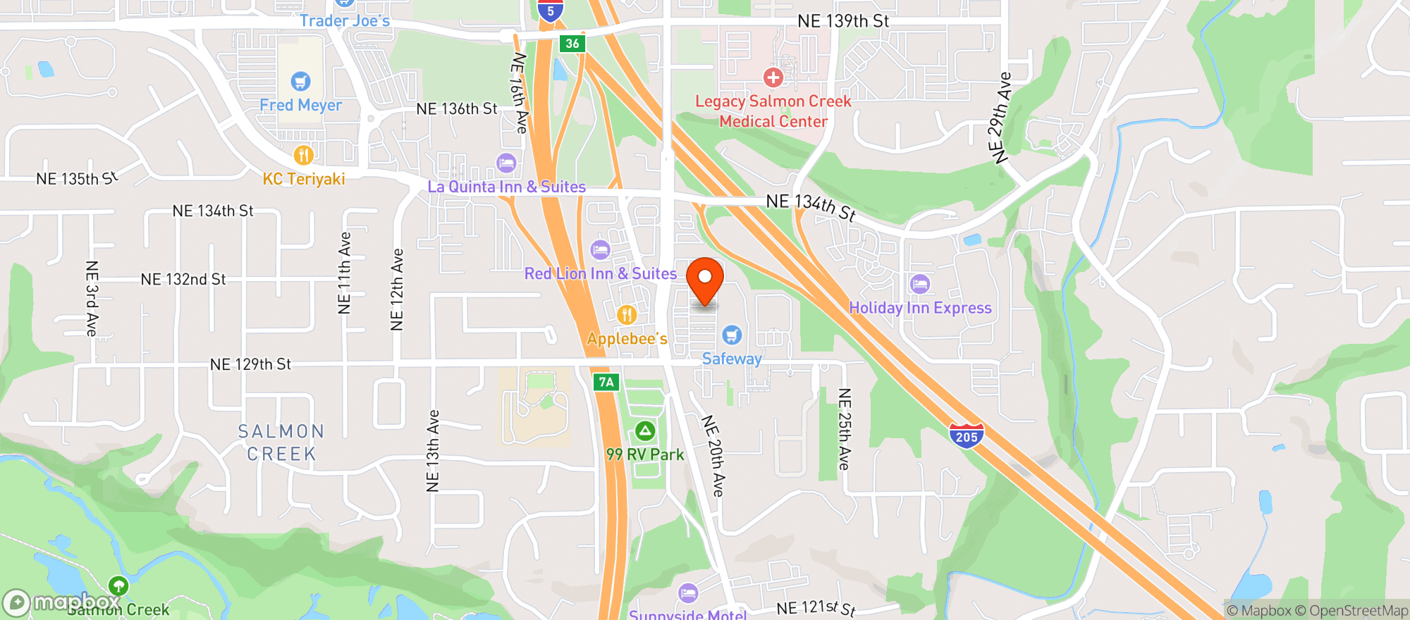 Map showing Safeway #1842 Salmon Crk