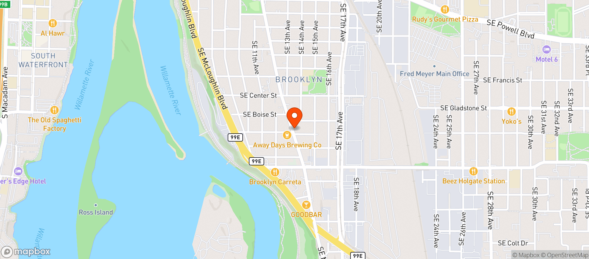 Map showing Array Bottle Shop