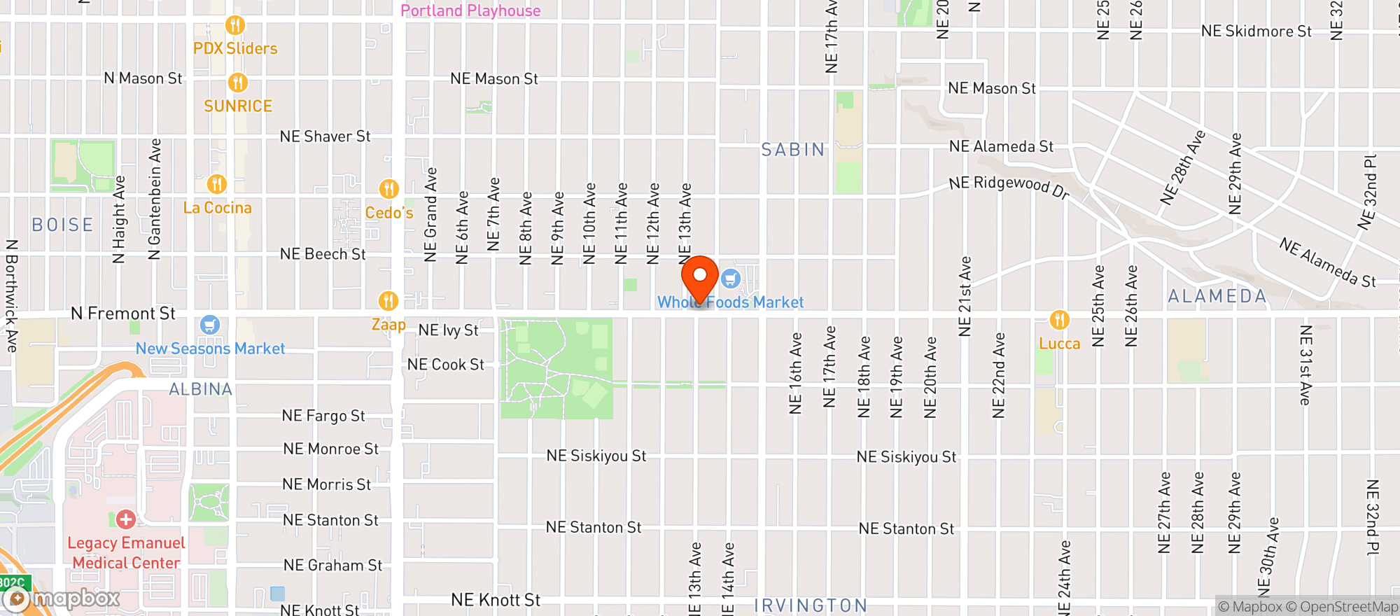 Map showing FREE HOUSE