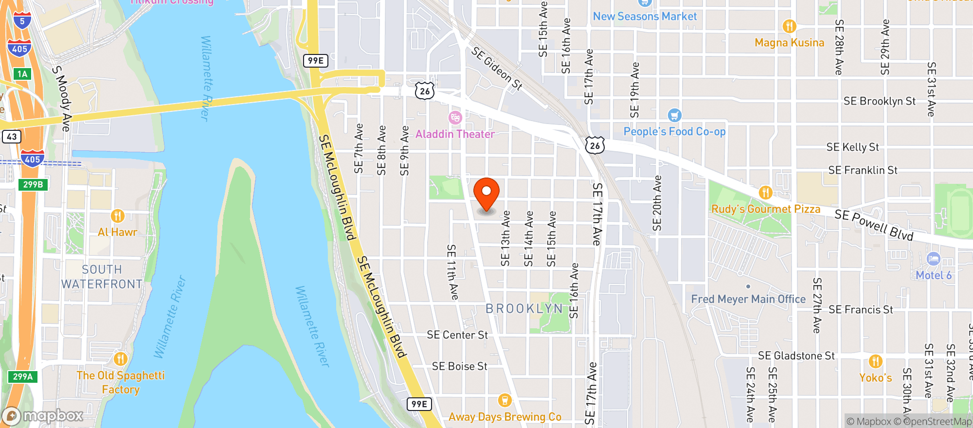 Map showing Know Thy Food - Portland