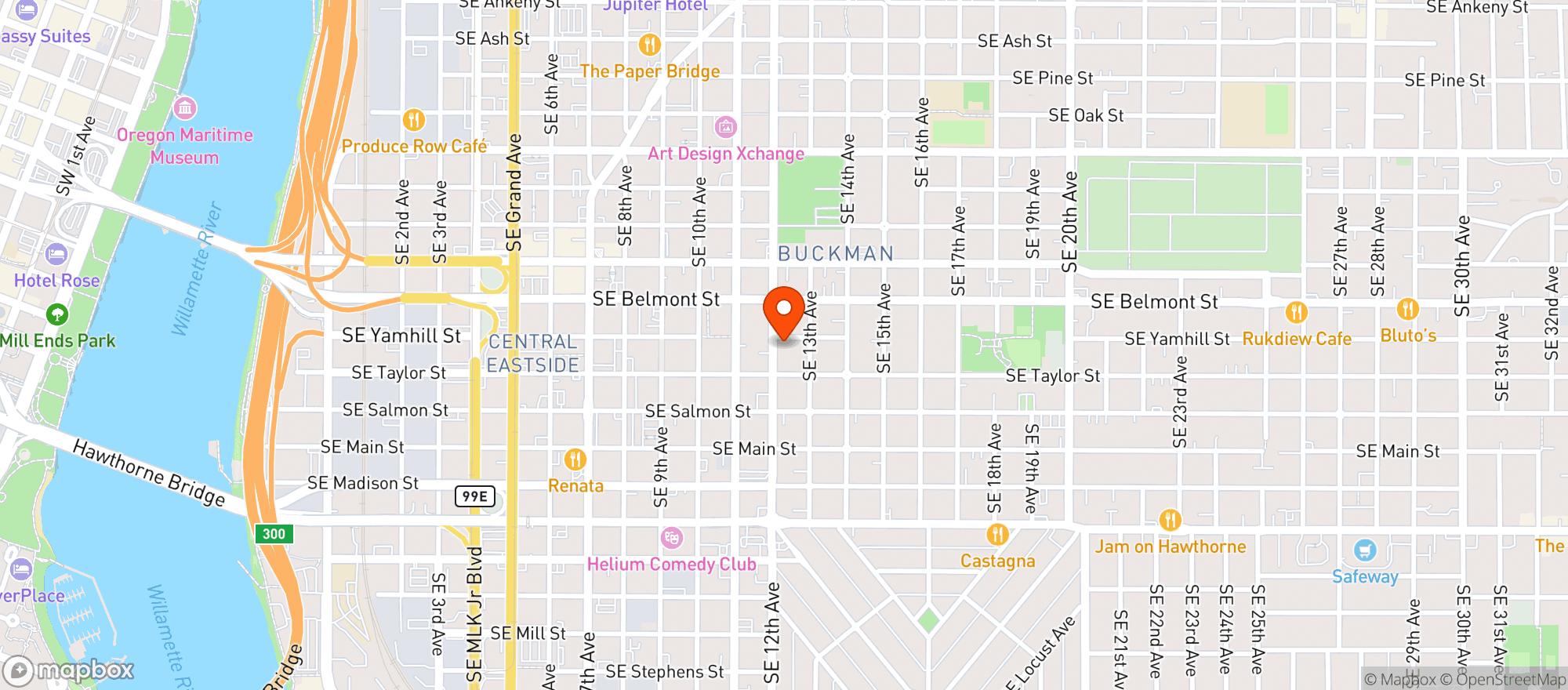Map showing A Roadside Attraction