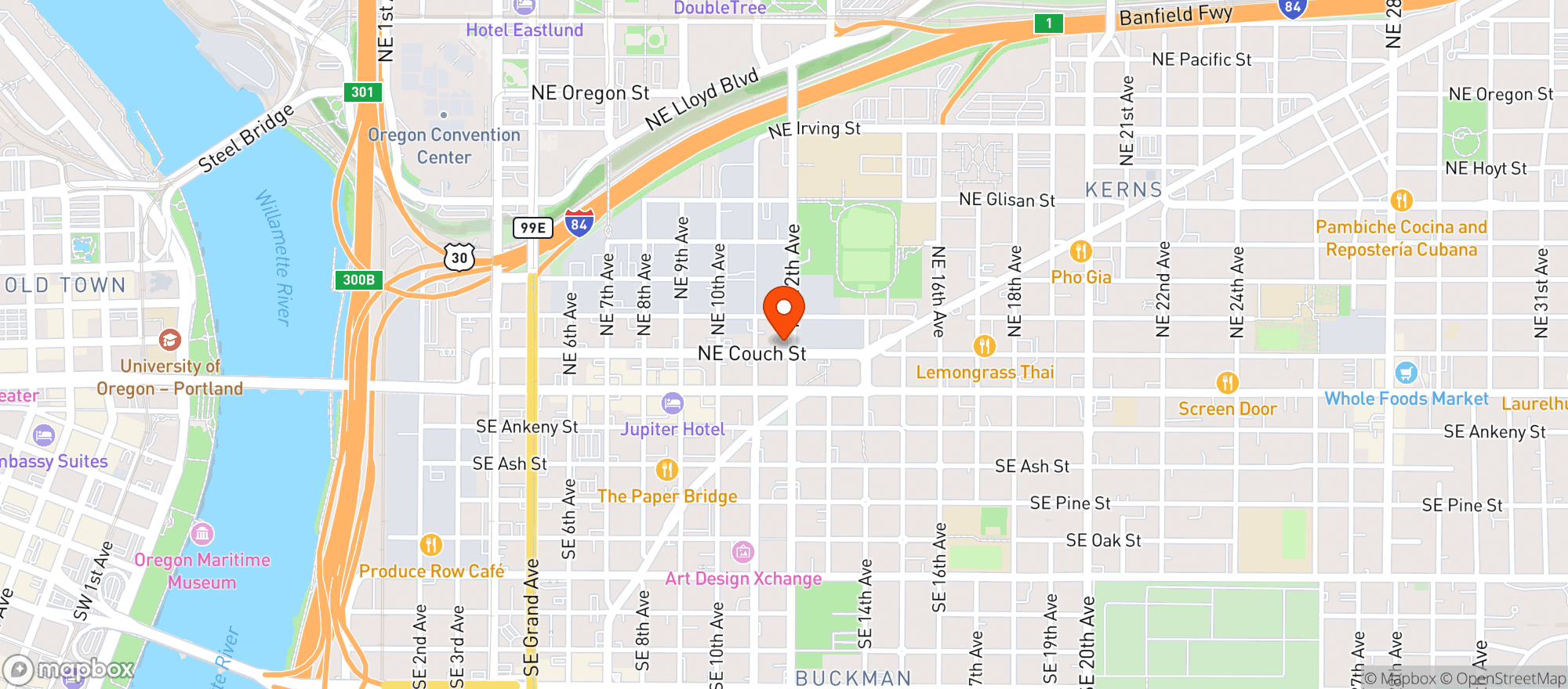 Map showing Oregrown Pdx