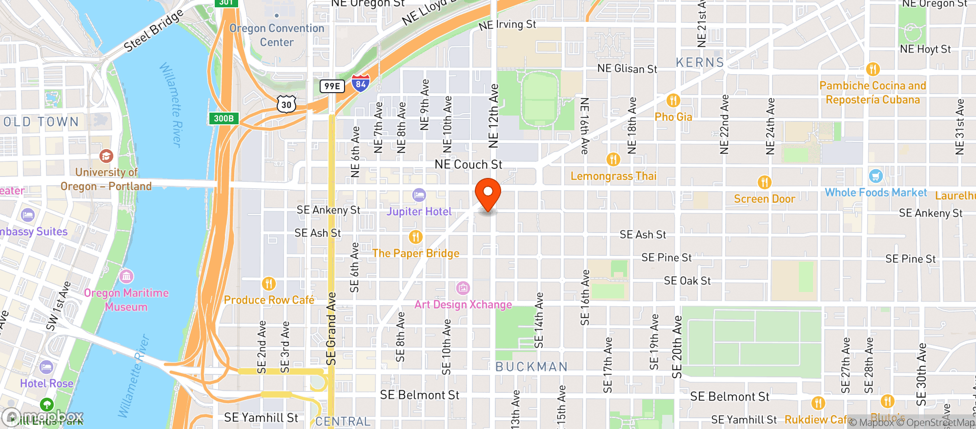 Map showing Workers Tap
