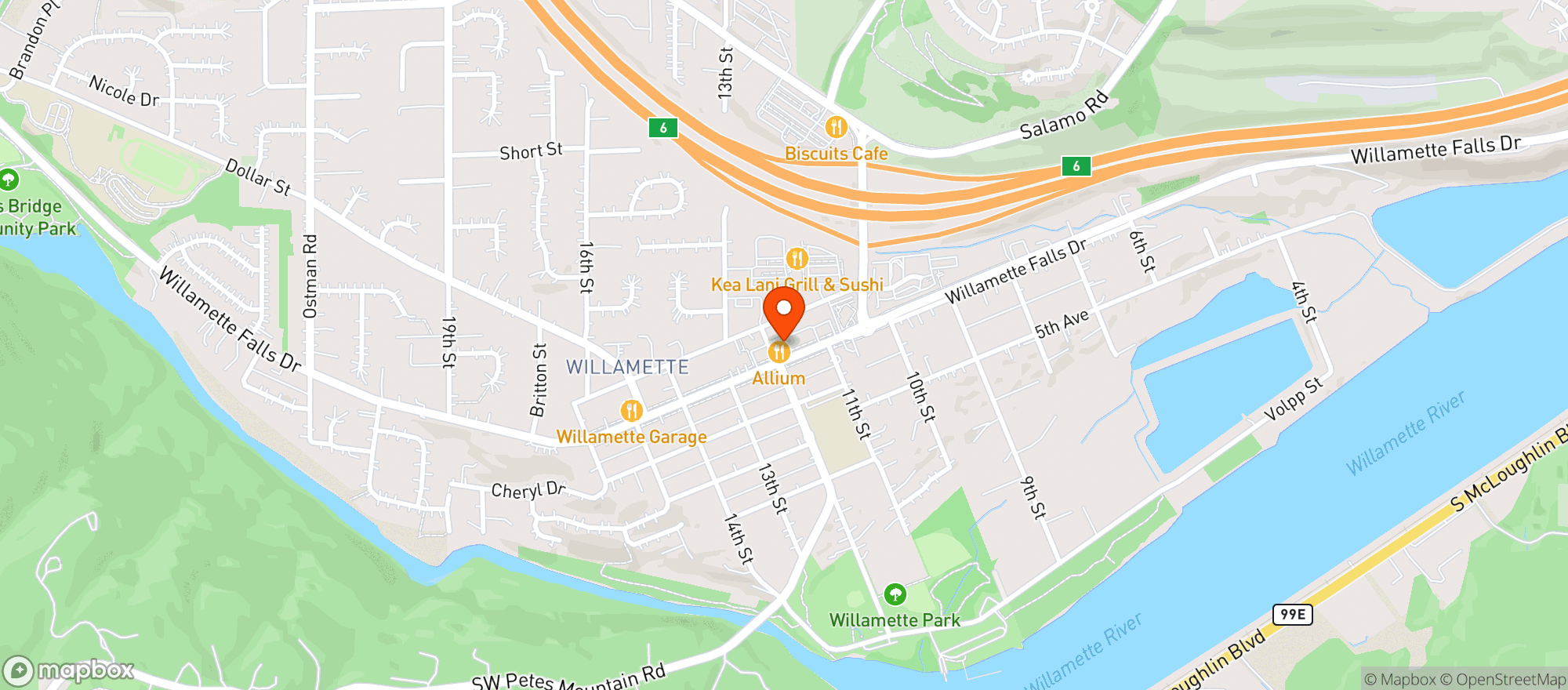 Map showing Taste Wine Cafe
