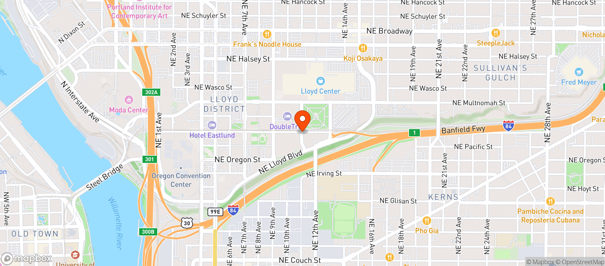 Map showing Union Market & Deli