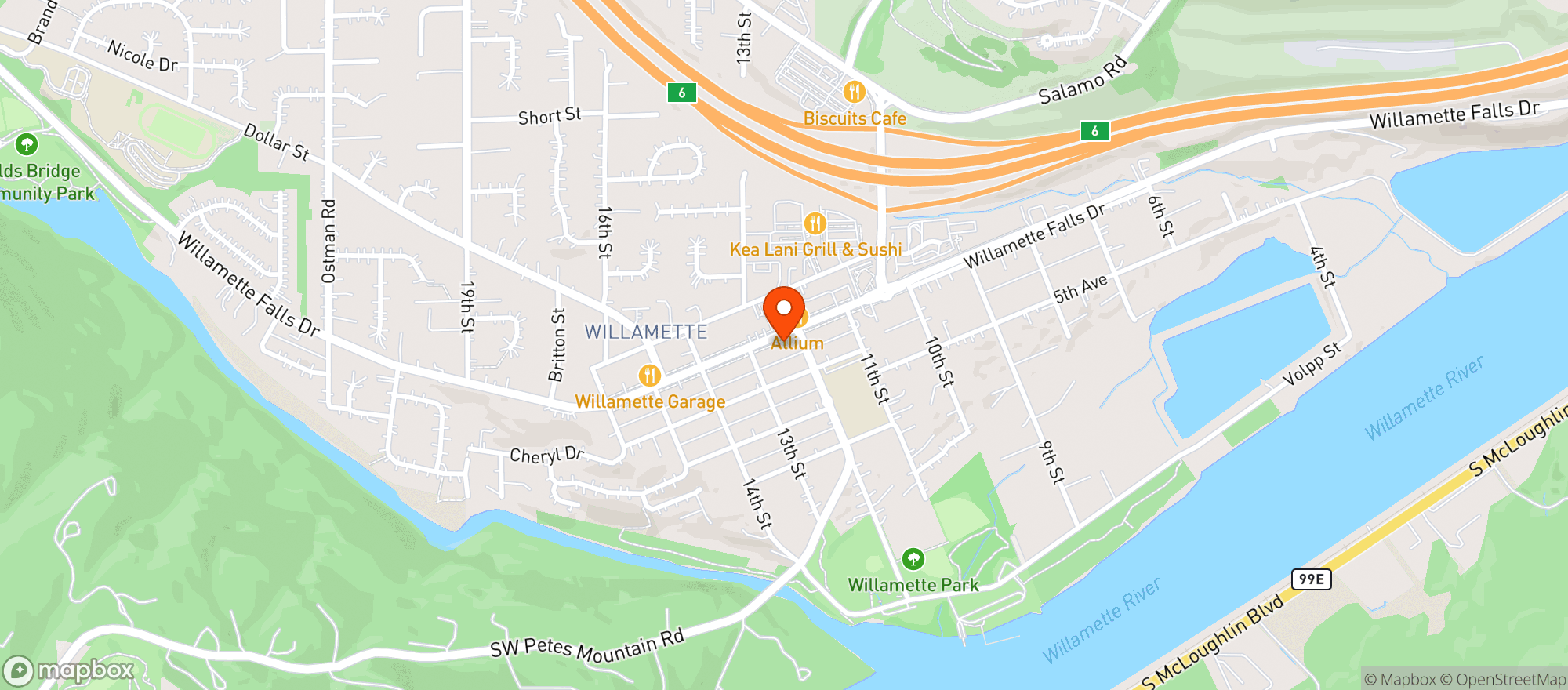 Map showing Nineteen 33 Taproom