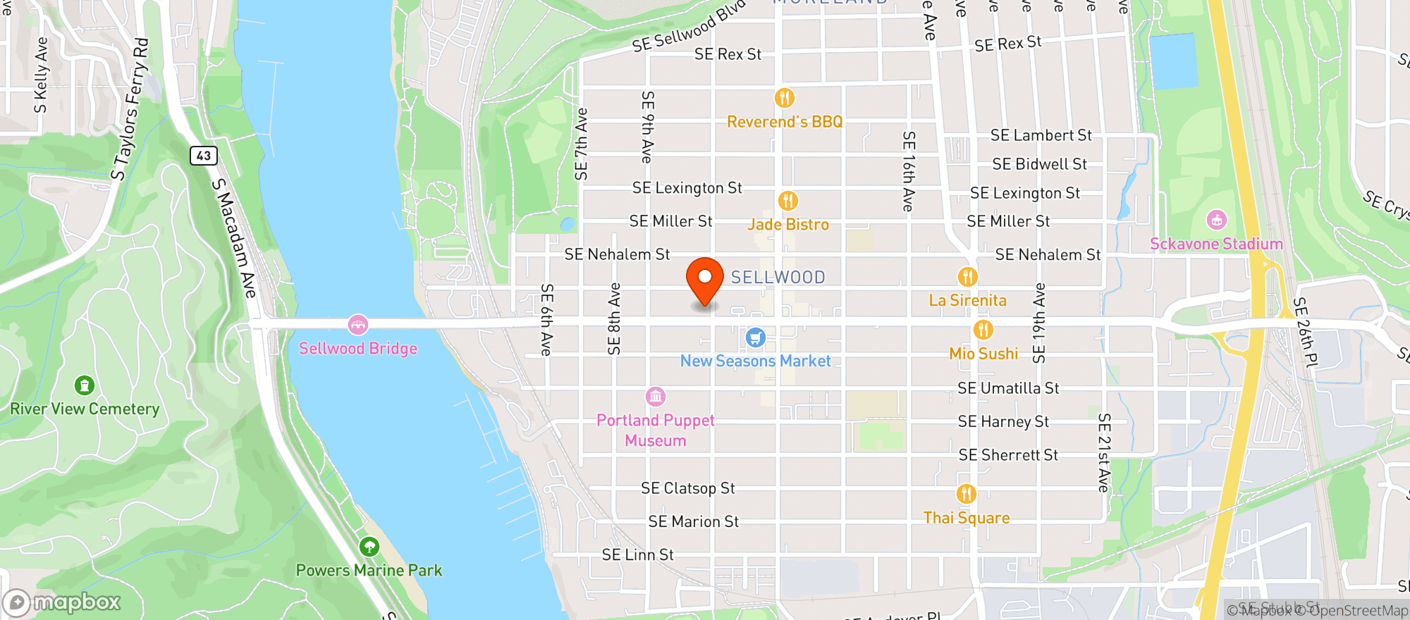 Map showing Portland Green Oasis Llc