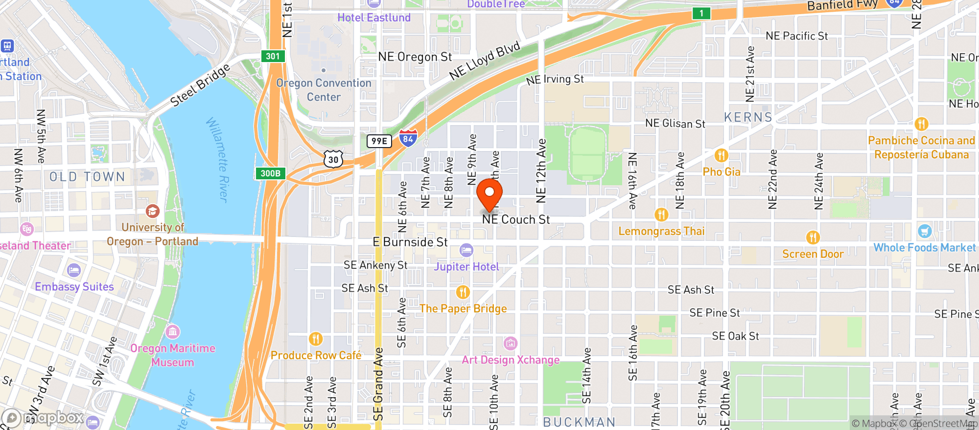 Map showing Wellspent Market