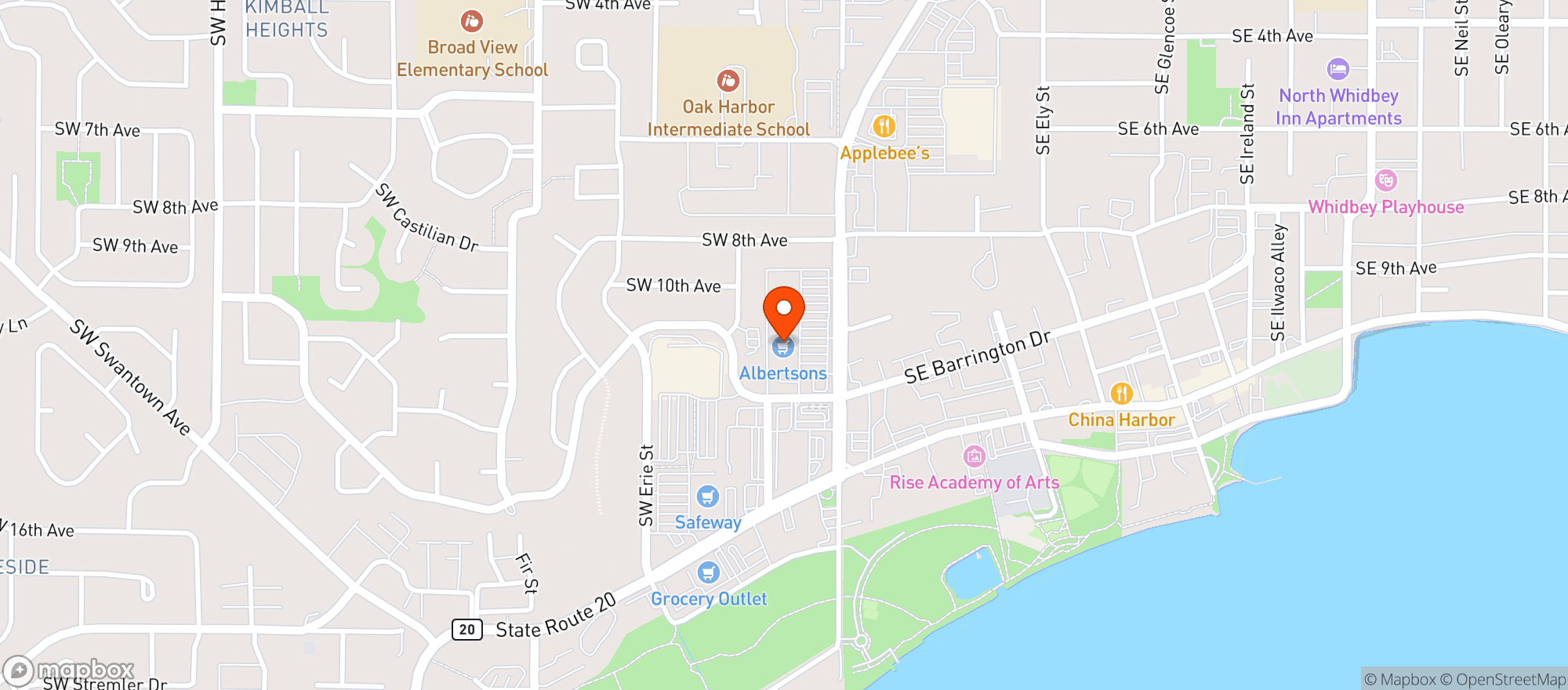 Map showing Haggen - 3427 - Oak Harbor