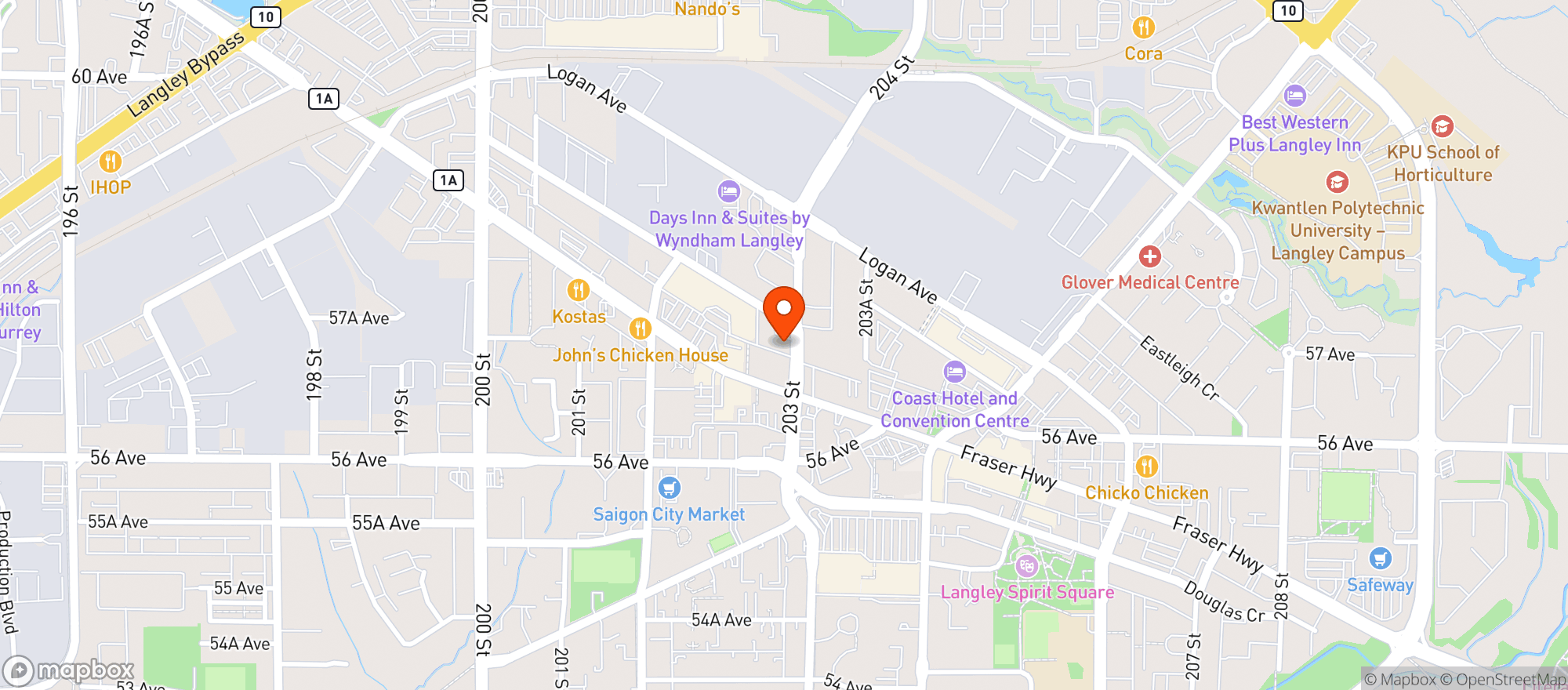 Map showing The Raving Gamer Bistro - The Board Game Restaurant