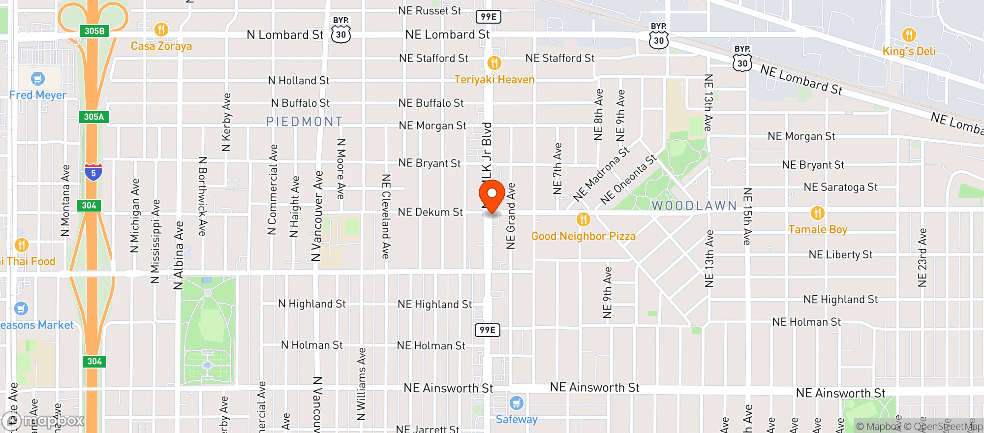 Map showing Rose Mart