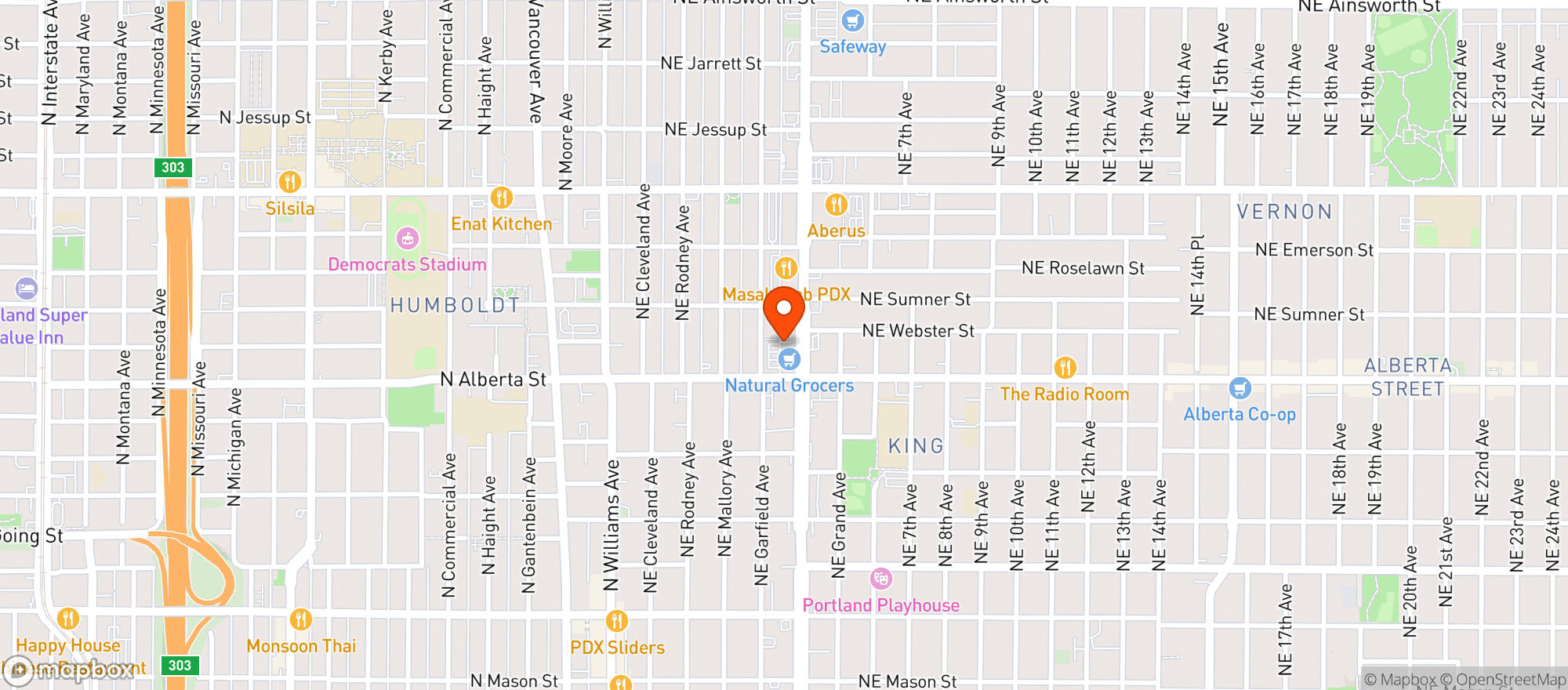 Map showing Natural Grocers by Vitamin Cottage - Natural Grocers by VC_Portland (MK) - 00100010924
