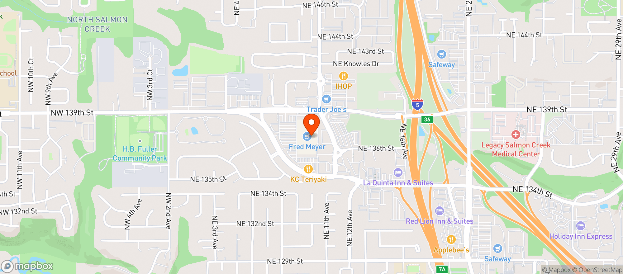 Map showing Fred Meyer #460 Salmoncrk