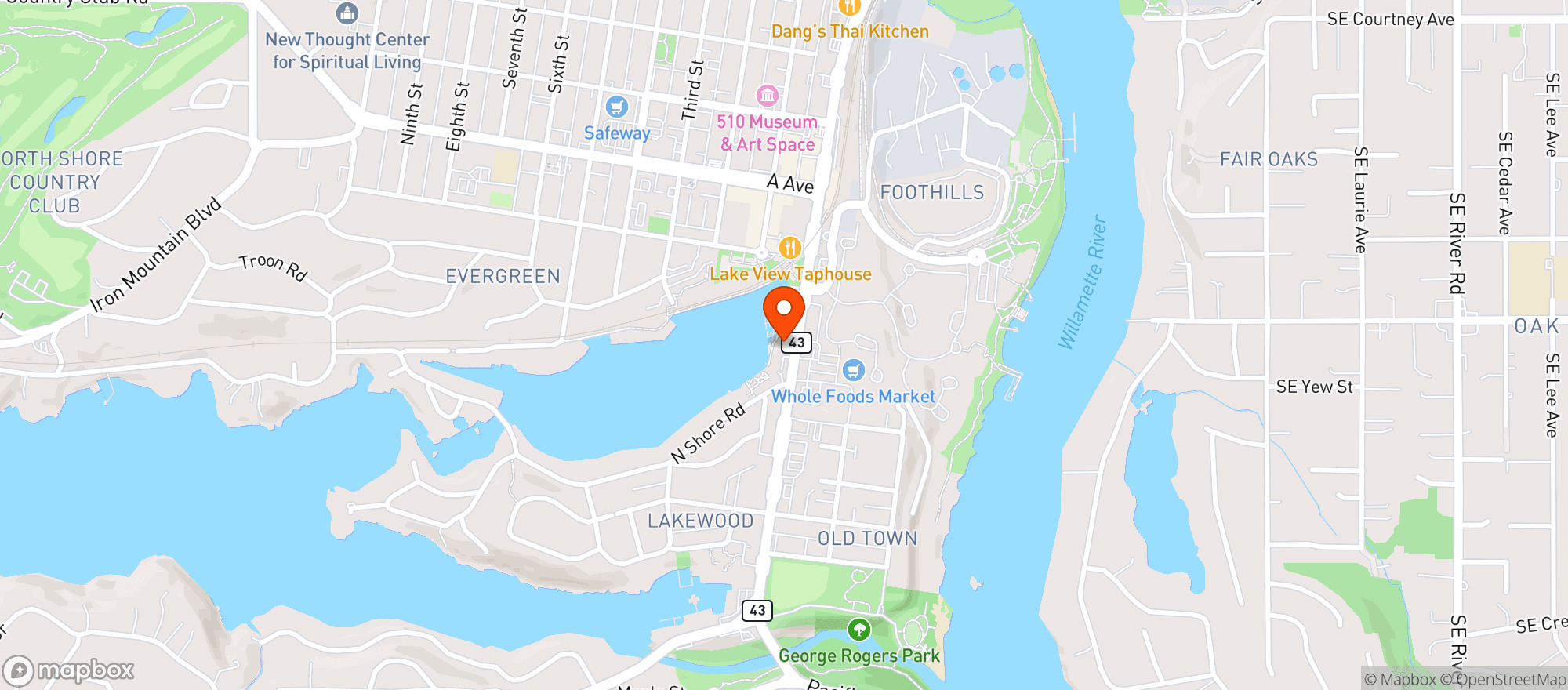 Map showing Stickman Brewery & Skewer
