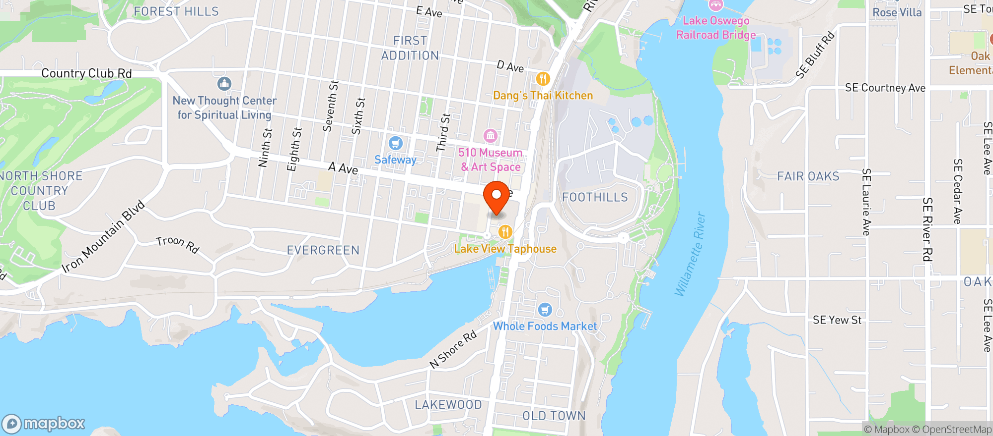 Map showing Holy Taco