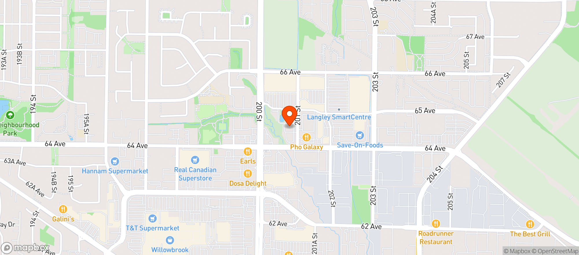 Map showing BCLIQUOR Langley