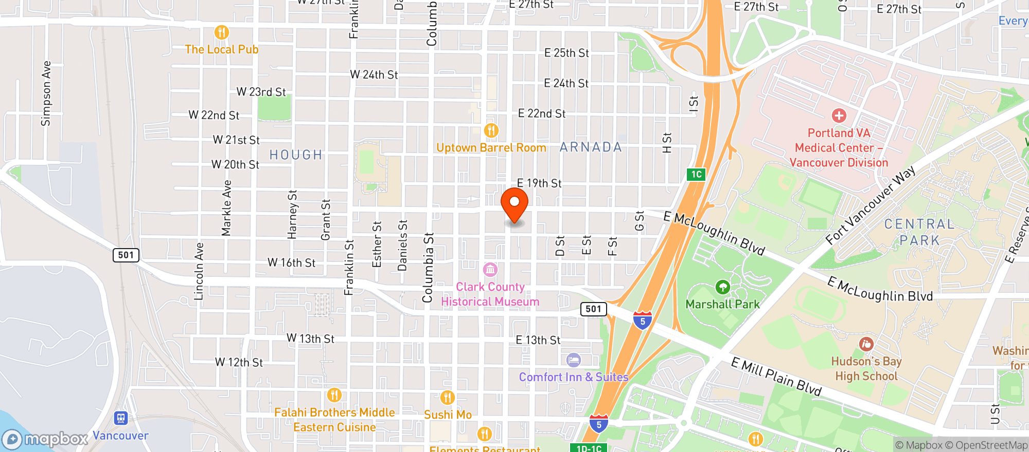 Map showing Underbar