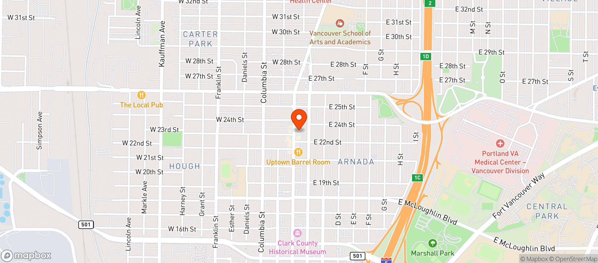 Map showing Kindred