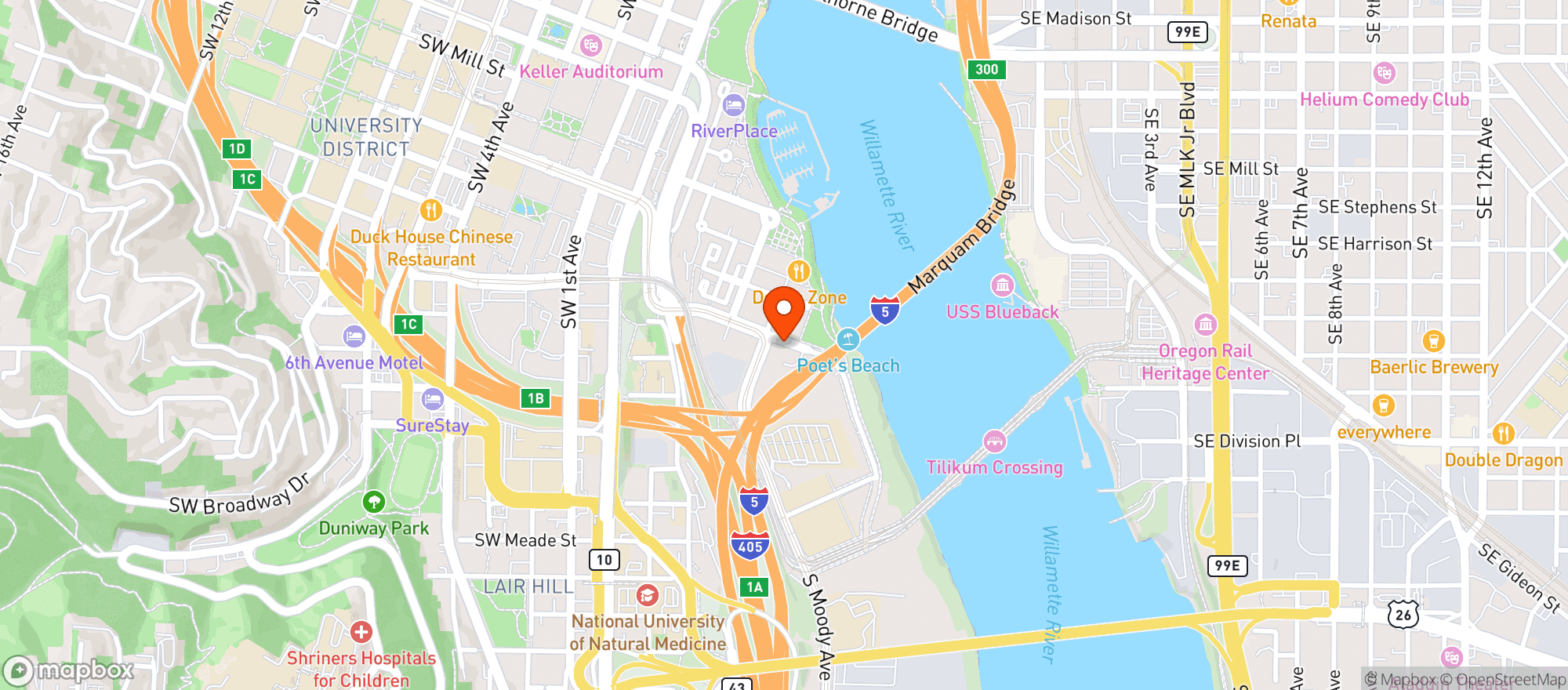 Map showing Residence Inn