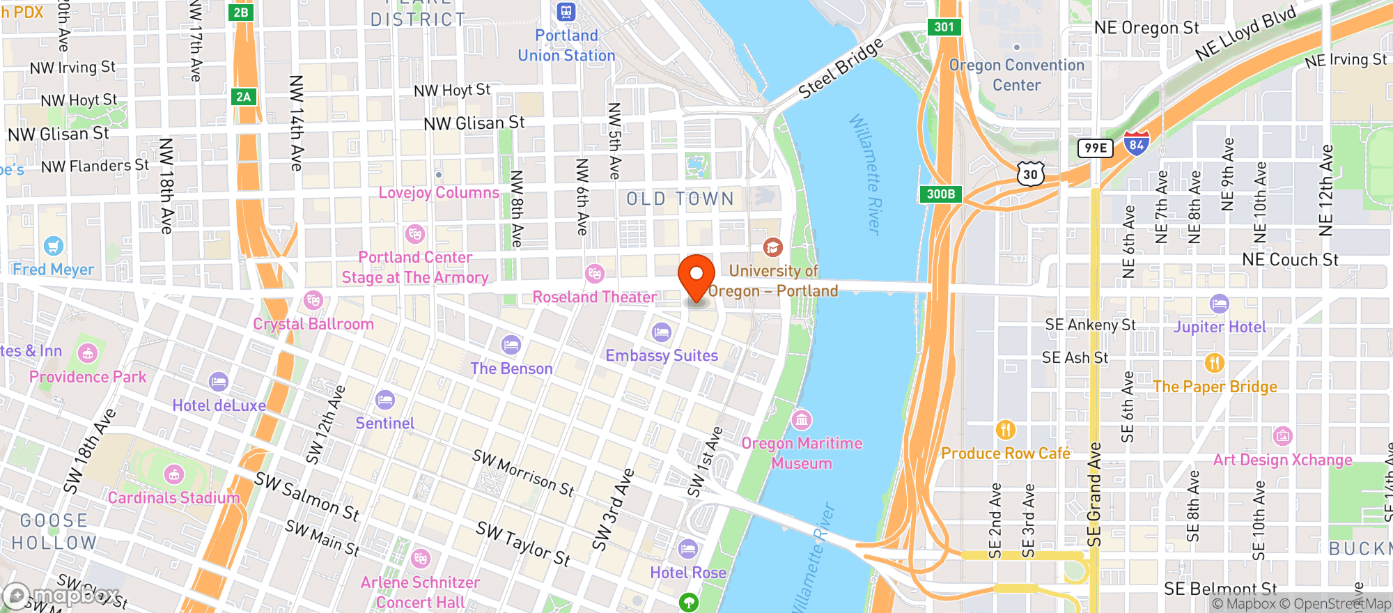 Map showing Kit Kat Club