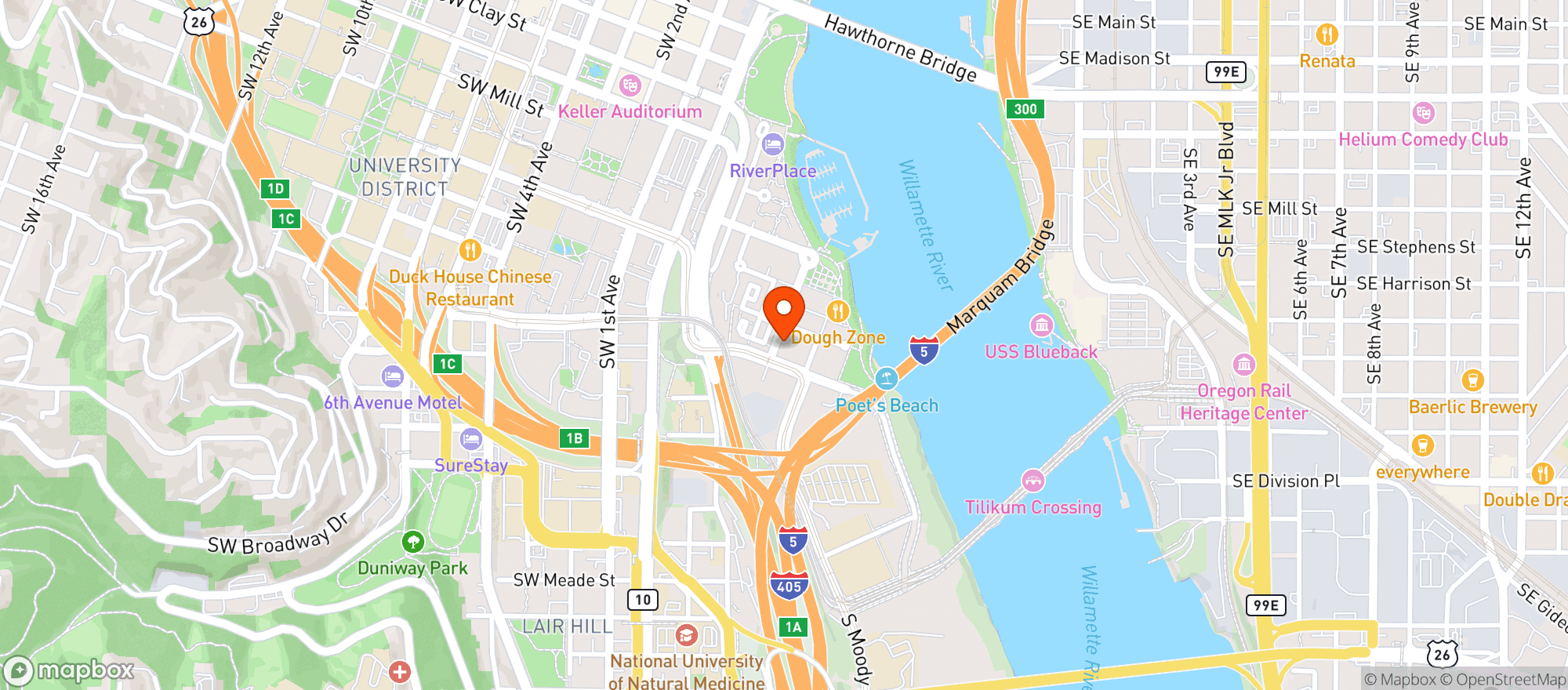 Map showing Hyatt House