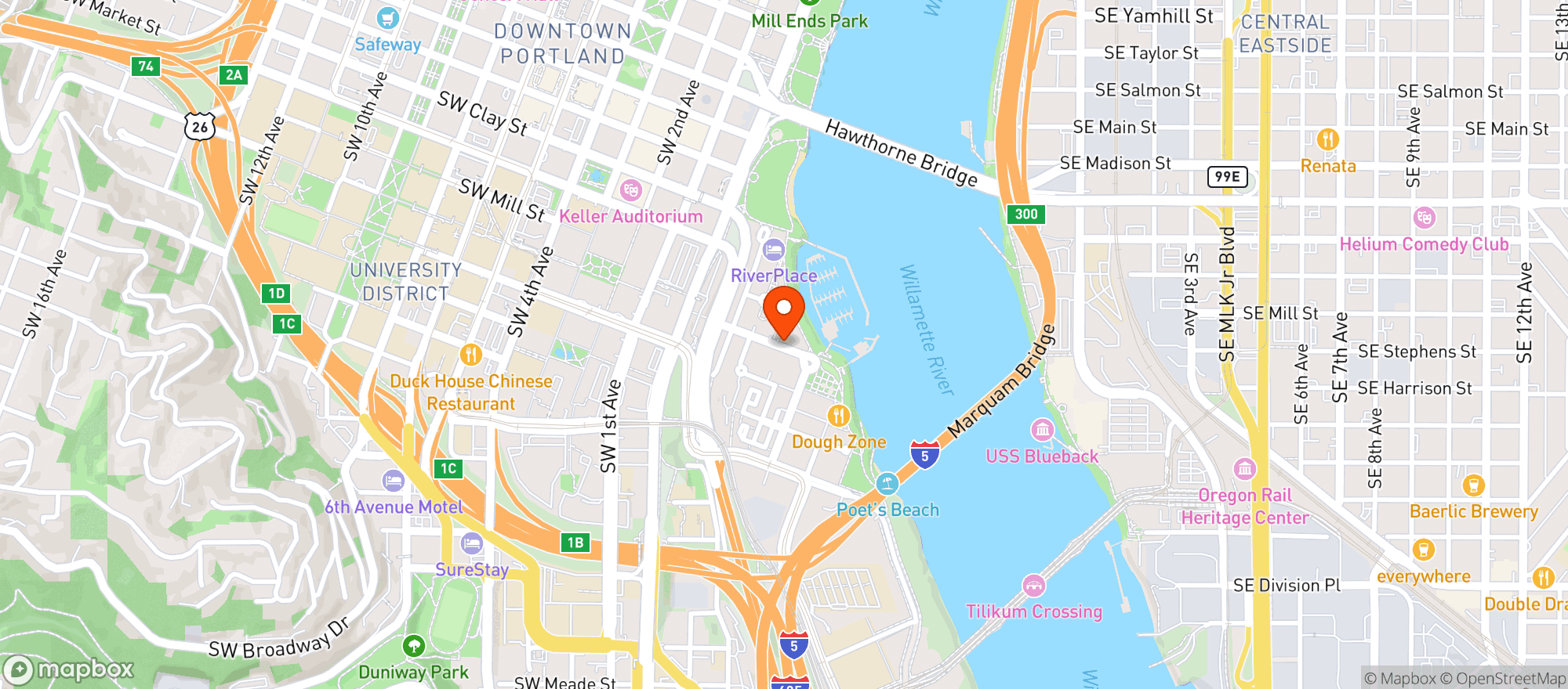 Map showing Marina Market