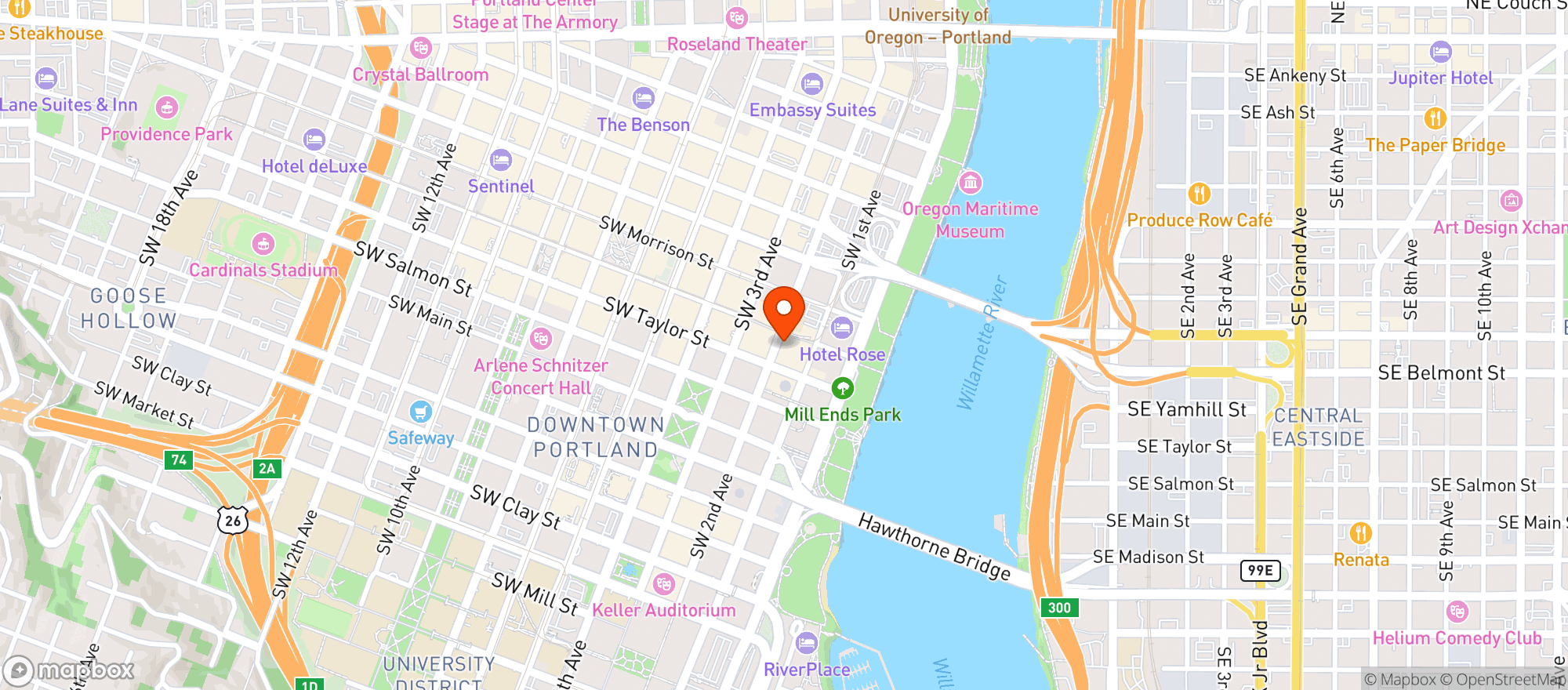 Map showing Treebeerd’s Taphouse