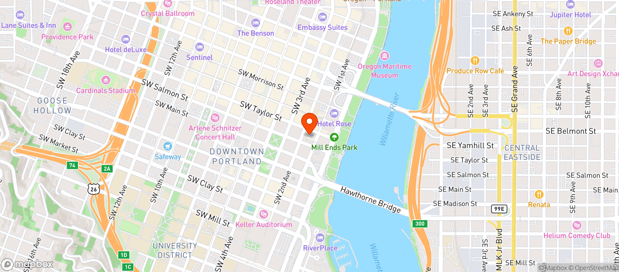 Map showing World Trade Center Screen And Stage