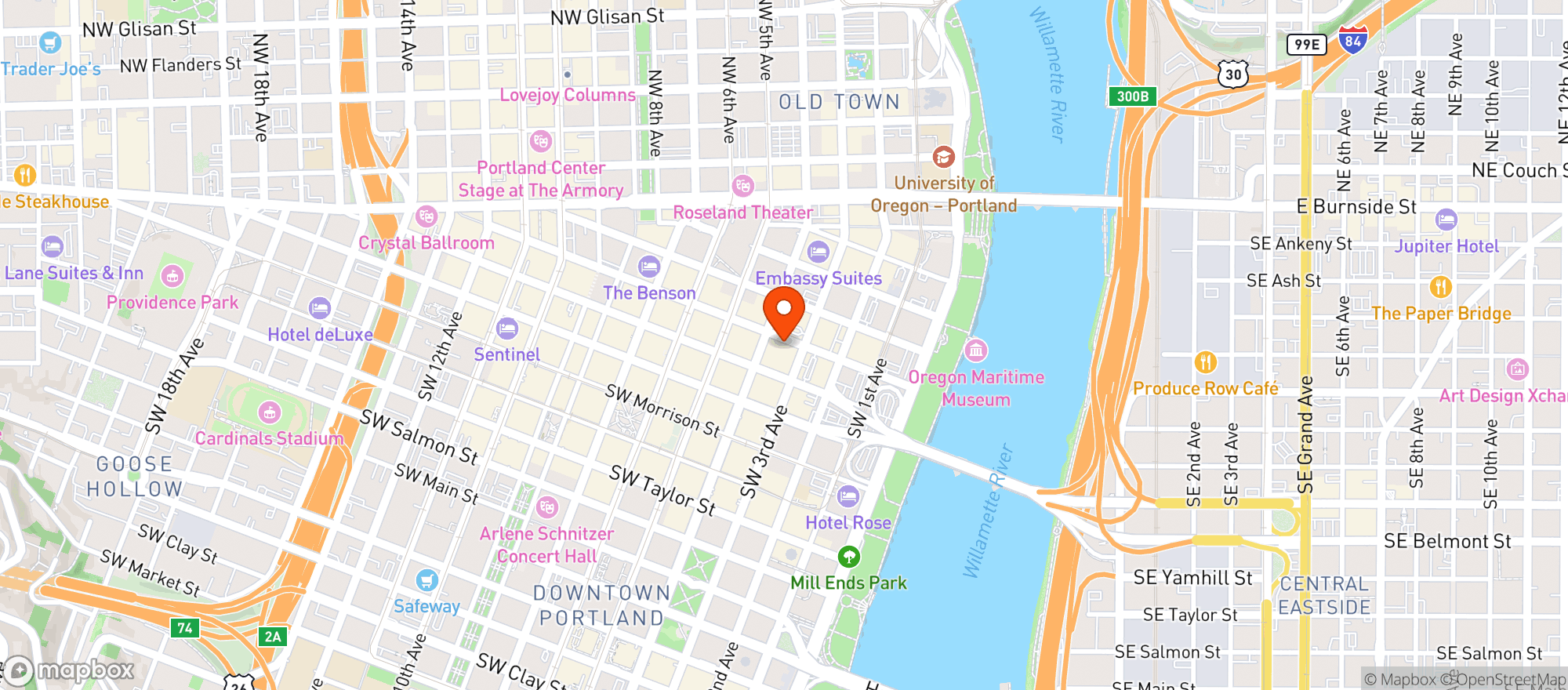 Map showing Hi Lo Hotel The