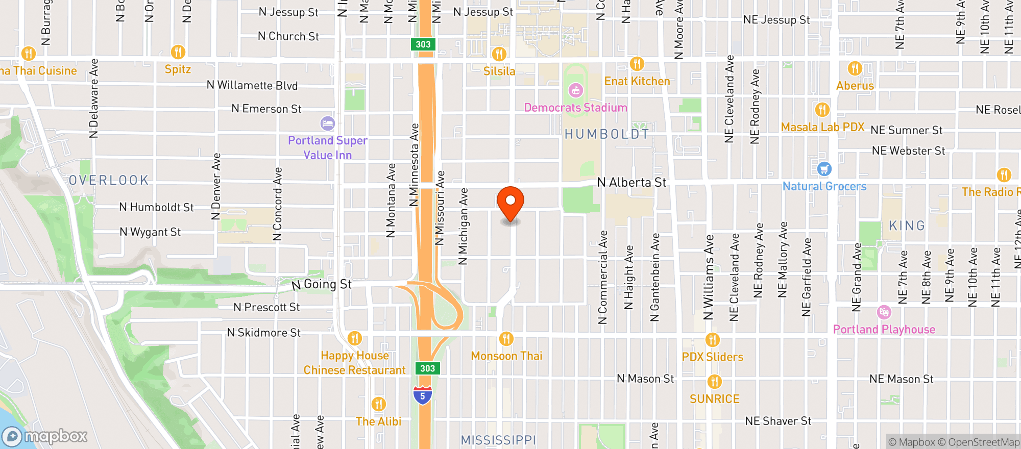Map showing Victoria Bar