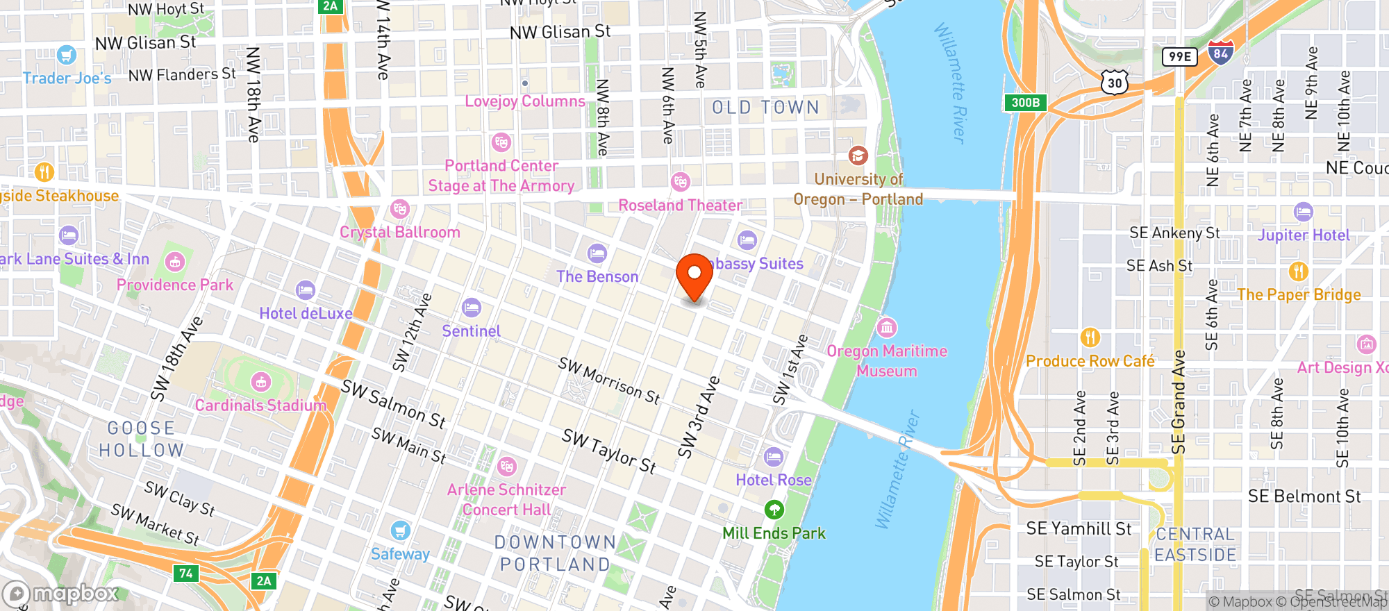 Map showing Club Rouge