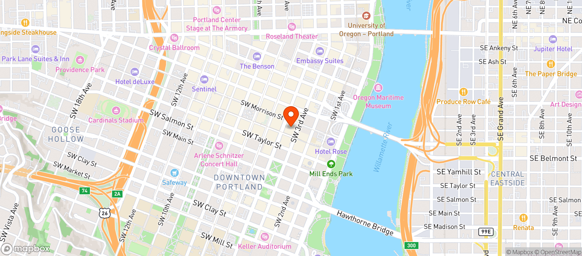 Map showing Punch Bowl Social