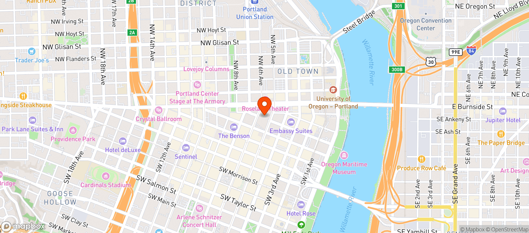 Map showing Cup of Joe