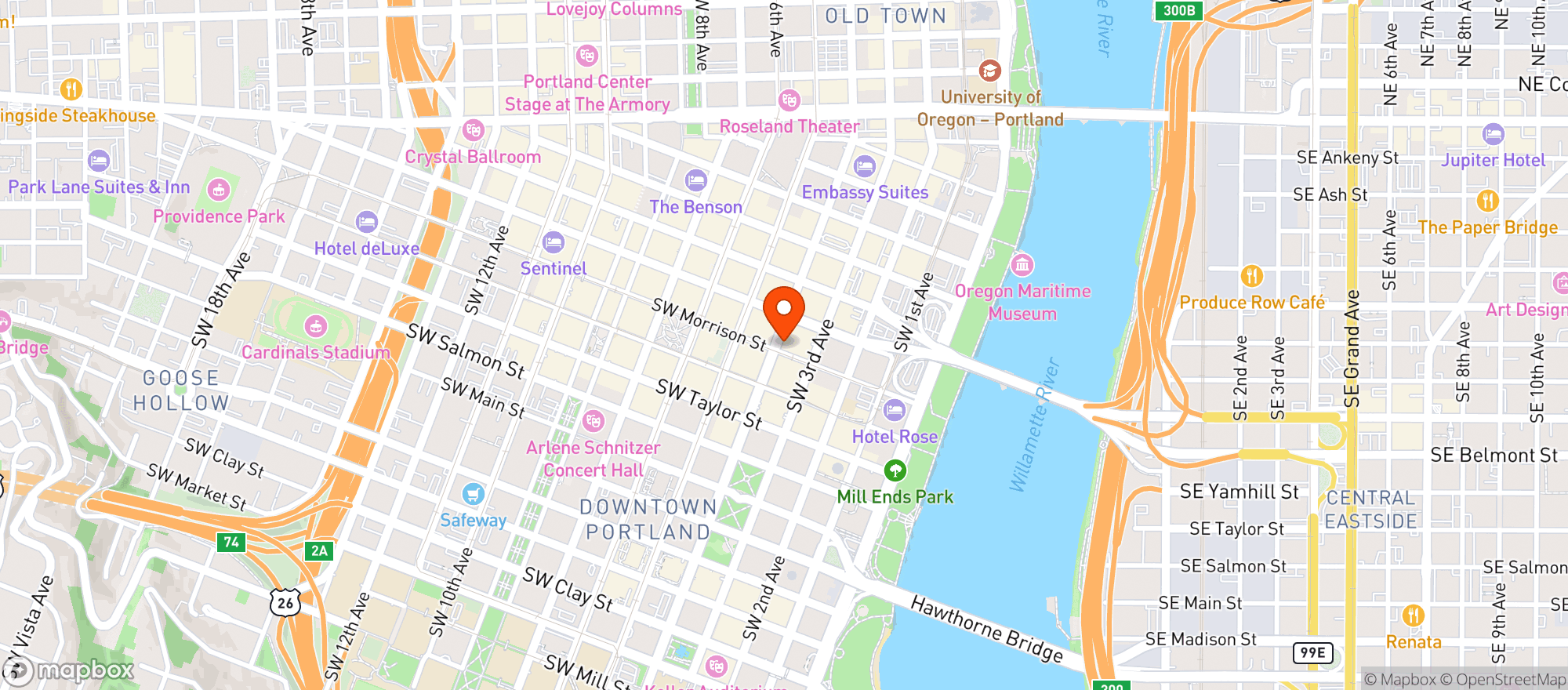 Map showing Side Hustle