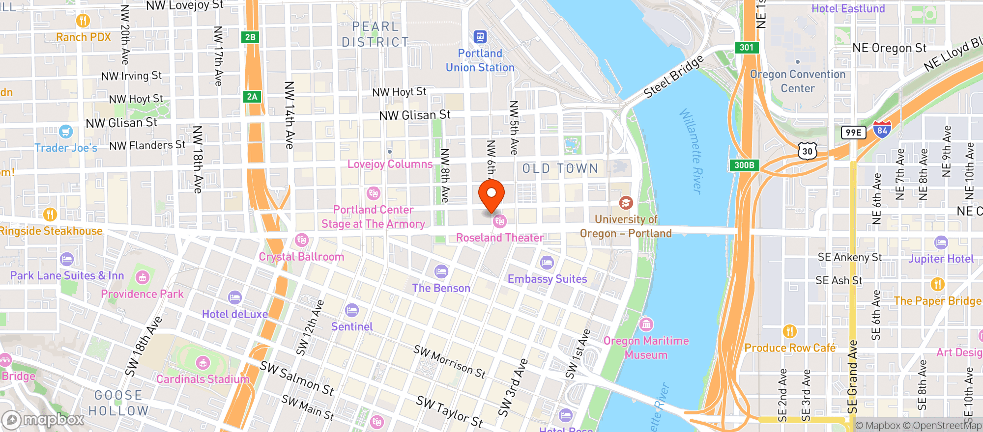 Map showing Star Theater