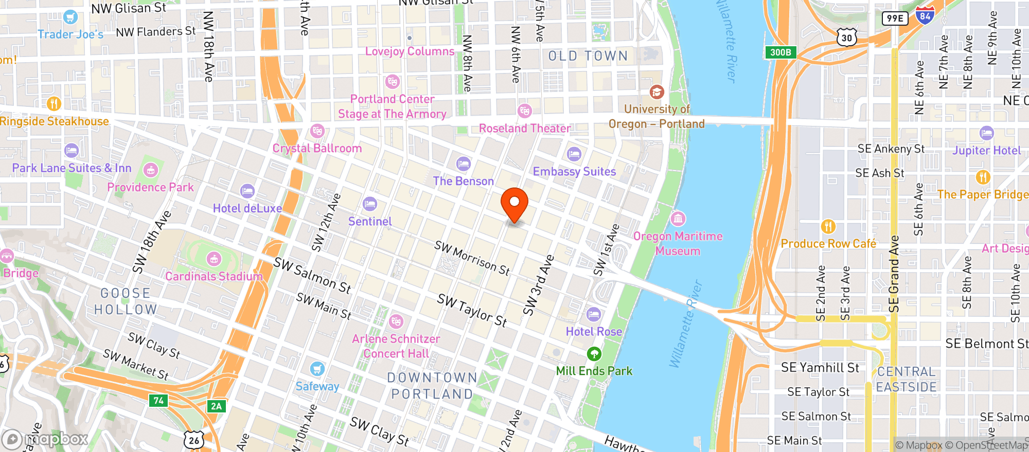 Map showing Kellys Olympian Co